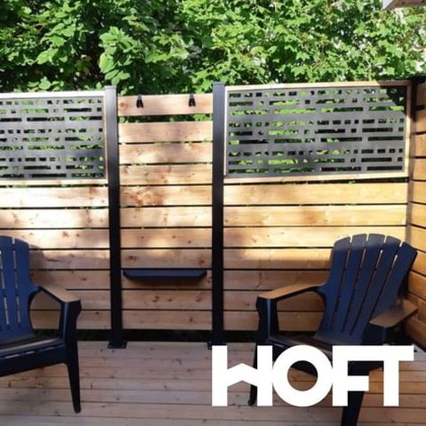 HOFT Solutions (@hoft_solutions) • Instagram photos and videos Hoft Solutions, Treated Wood Deck, Fence Railing, Privacy Screen Fence, Diy Fence, Wood Architecture, Diy Renovation, Wood Deck, Privacy Screen