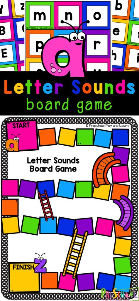 This Letter Sounds Games is a great way to work on initial sounds while playing a fun phonics game. Use this free printable beginning sounds game as part of a literacy or alphabet study or for extra work for toddler, preschool, pre-k, and kindergarten age kids. Simply print letter sounds printable and you are ready to play and learn with this hands-on phonics activity for children. Initial Sounds Activities Kindergarten, Letter Id And Sound Activities, Alphabet Letters And Sounds, 4k Alphabet Activities, Letter Sound Review Games, Teaching Letters And Sounds Preschool, Fundations Kindergarten Free, Games For Letter Recognition, Letter Sound Games Preschool