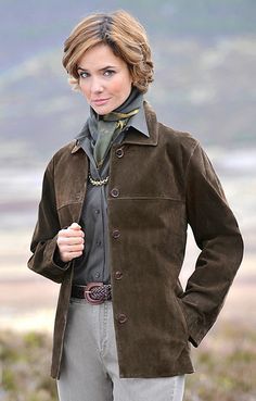 House of Bruar Gentle Touch, Brown Jacket, Suede Jacket, Fall Wardrobe, British Style, Preppy Style, Women's Style, Mist, Rain Jacket