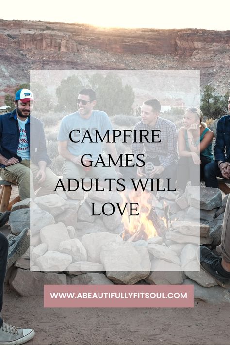 Camping Card Games, Group Camping Activities, Campfire Games For Families, Campfire Games For Adults, Adult Camping Games, Bonfire Party Games, Bonfire Activities, Camping Activities For Adults, Cabin Games