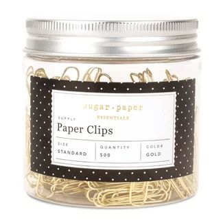 Sugar Paper Essentials : Target Acrylic Office Supplies, File Box Organization, Gold Office Supplies, Gold Desk Accessories, Stylish Desk Accessories, Plastic Jars With Lids, Gold Office, Sugar Paper, Paper Supplies