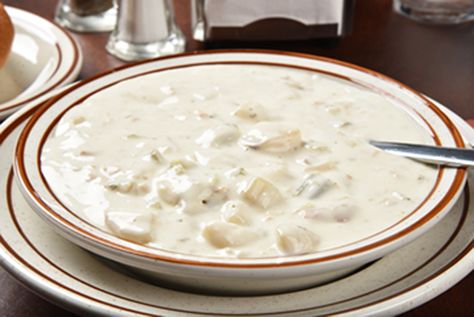 The Dolphin's Clam Chowder Easy Low Fodmap, Clam Chowder Soup, Fod Map, Clam Chowder Recipe, New England Clam Chowder, Chowder Recipes Seafood, Chowder Soup, Chowder Recipe, Clam Recipes