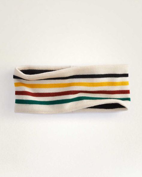 Bring Pendleton personality to your winter gear with our merino-knit headband featuring our iconic Glacier stripe pattern. Lined with soft fleece to keep you toasty warm. Shell, 100% merino wool; lining, 100% polyester. Imported. | MERINO KNIT FLEECE-LINED HEADBAND Pendleton Bag, Popular Patterns, Winter Headband, Pendleton Woolen Mills, Knit Headband, Winter Headbands, Sweater Trends, Pendleton Wool, Winter Gear