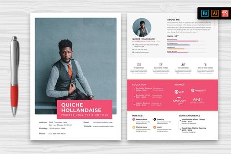 Professional Resume CV Template PSD Minimal Layout, Cv Design Template, Modern Cv Template, Modern Cv, Web Ads, Data Visualisation, Cv Resume Template, Template Resume, Cv Resume