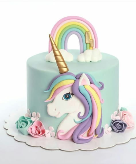 Dream Birthday Cake, Unicorn Cake Design, Easy Unicorn Cake, Unicorn Birthday Party Cake, Rainbow Unicorn Cake, 5th Birthday Cake, Pony Cake, Rainbow Birthday Cake