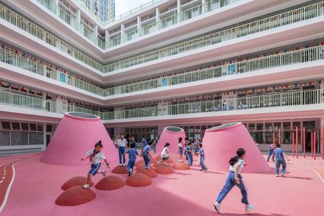 Gallery of Xinsha Primary School / 11ARCHITECTURE - 27 Branded Environments, Elementary School Playground, Architecture Sketchbook, School Playground, Public Realm, Playground Design, Construction Drawings, Play Spaces, Public Park