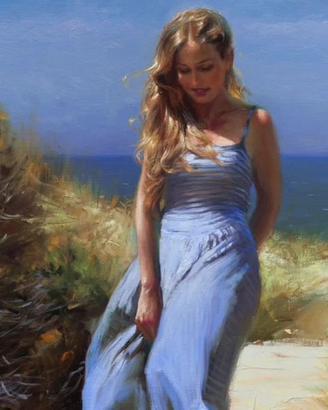 Vladimir Volegov, Aqua Art, Figurative Artists, Oil On Canvas Painting, Contemporary Art Gallery, Contemporary Artwork, Time Lapse, Woman Painting, Figure Painting