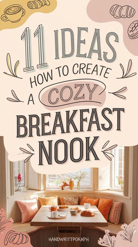 Love modern farmhouse vibes? 🏡🌿 These 11 stunning breakfast nook ideas will help you create a warm rustic and inviting space. Click for dreamy inspo! ☕✨ #FarmhouseDecor #KitchenIdeas Wake Up Happy, Breakfast Nook Ideas, Cozy Breakfast Nook, Cozy Breakfast, Farmhouse Vibes, Nook Ideas, Perfect Breakfast, Breakfast Nook, Nook