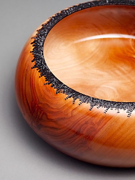 Detail View | American Association of Woodturners Bowl Shapes, Carved Wood Art, Antique Wood Furniture, Bowl Carving, Textured Bowls, Power Carving, Woodturning Art, Wood Bowls Carving, Wood Turned Bowls