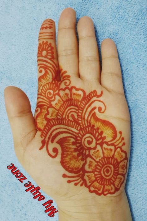 Easy Mahendiii Design Front Hand, Mahandi Desgin Easy Front Hand, Mehndi Designs Tutorial, Easy Mehandi Designs, Front Hand Mehndi Designs, Rakhi Special, Front Hand Mehndi, Simple Arabic Mehndi, Simple Arabic Mehndi Designs