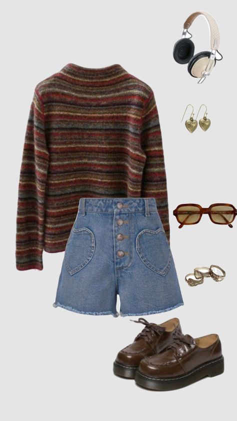 Basic 70s Outfits, 70s Fall Fashion Vintage, Flower Outfit Aesthetic, 70s Casual Outfits, 70s Aesthetic Outfit, Casual 70s Outfits, Vintage Spring Outfits, 60s Inspired Outfits, 70 Outfits