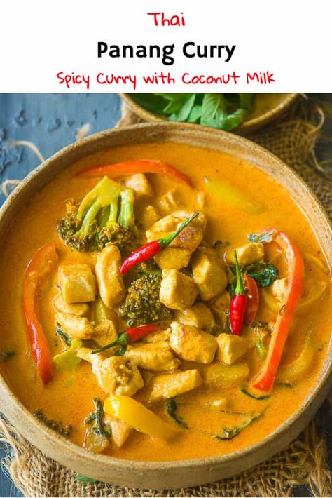 Curry Panang, Chicken Panang, Thai Panang Curry, Panang Curry Recipe, Thai Chicken Curry, Panang Curry, Thai Dishes, Thai Chicken, Thai Curry