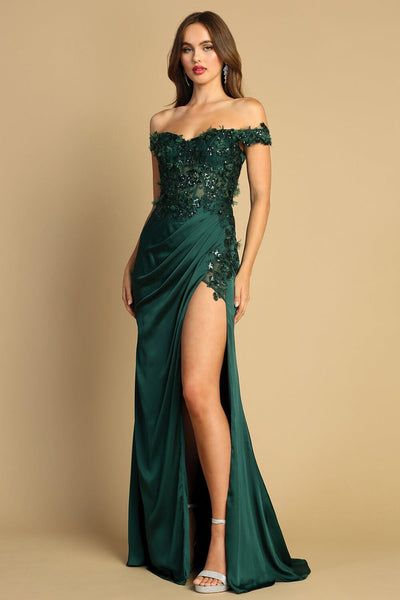 Green Prom Dress Formal, Green Off Shoulder Prom Dress, Off The Shoulder Green Prom Dress, Off The Shoulder Corset Prom Dress, Unique Ball Dresses, Unique Green Prom Dresses, Whimsical Prom Dresses, Dark Green Corset Prom Dress, Dark Color Prom Dresses