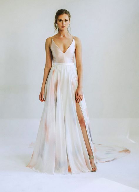 Leanne Marshall Spring 2020 Wedding Dress Collection Leanne Marshall Bridal, Watercolor Wedding Dress, Which Wedding Dress, Leanne Marshall, Wedding Dress Silhouette, Bridal Tops, Red Wedding Dresses, Pink Wedding Dresses, Blush Bridal