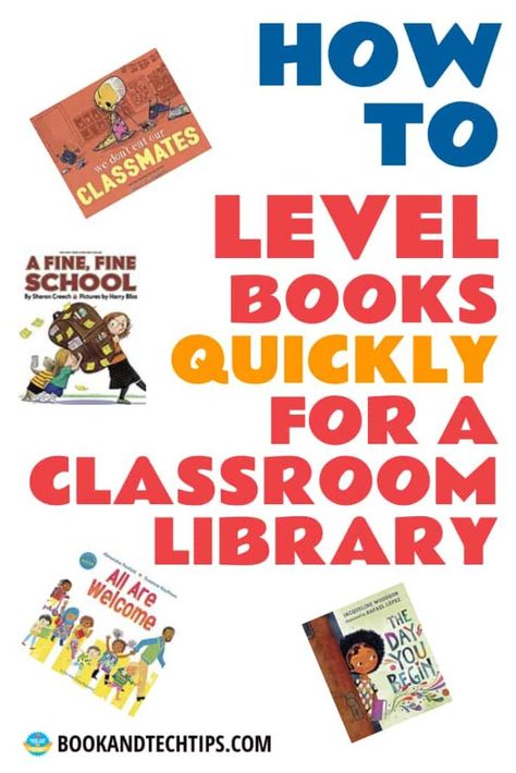 Learn how to level books the easy way for your classroom library, home library, or school library. This simple system I use as a librarian works for a variety of different book leveling systems. Find out how to level books for Fountas and Pinnell, how to level books by Lexile score, and how to level books by DRA level. Need to level books for guided reading? Get all you need to know right here. How do you level a children's book? Learn how to label books by level for free. Get started today! Classroom Library Labels Free, Lexile Reading Levels, Fountas And Pinnell, 1st Grade Books, Classroom Library Labels, Accelerated Reading, 3rd Grade Books, Classroom Library Organization, Library Labels