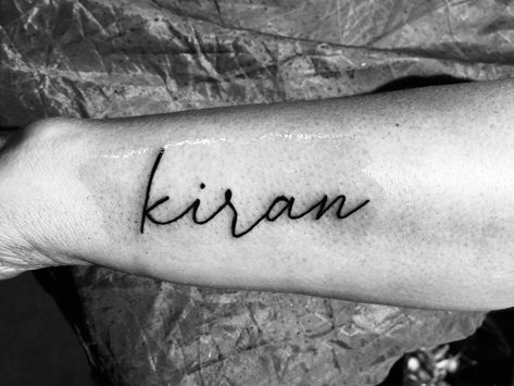 Kiran Name, Tattoo Name, Awesome Tattoo, Famous Tattoos, Name Tattoo, Name Tattoos, Tattoo Tattoo, My Name, Tattoos For Guys