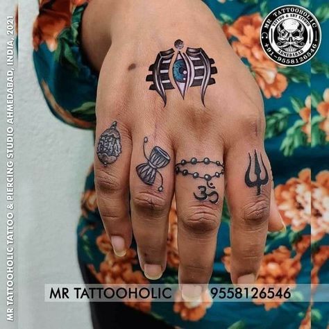 Bholenath Tattoo, Hindu Tattoos, Trishul Tattoo Designs, Mahadev Tattoo, Om Tattoo Design, Krishna Tattoo, Tattoo Design For Hand, Mantra Tattoo, Forearm Band Tattoos