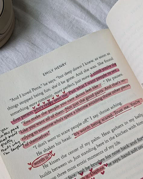 funny story annotations part 2!!💗♾️🫶🏻😭✨ 💬 Have you found any favorite book so far this year? just me AGAIN posting about my current favorite book! that's it! I loved this book SO MUCH!😭🩷🥹❤️‍🩹 What does Emily Henry put in her books? Every time she releases a new book, I tell myself I'll take my time and savor every page. But then, bam! I get my hands on it and devour the whole thing in like two days flat. That's how much I adore her stories and characters. Can't wait for the next one! 😭😭😭 . ... Funny Story Annotations, Read Me When You Need Me Book Ideas, Funny Story Emily Henry, Annotations In Books, Annotating Aesthetic, Annotation Book, Emily Henry Books, Annotation Ideas, Book Extracts