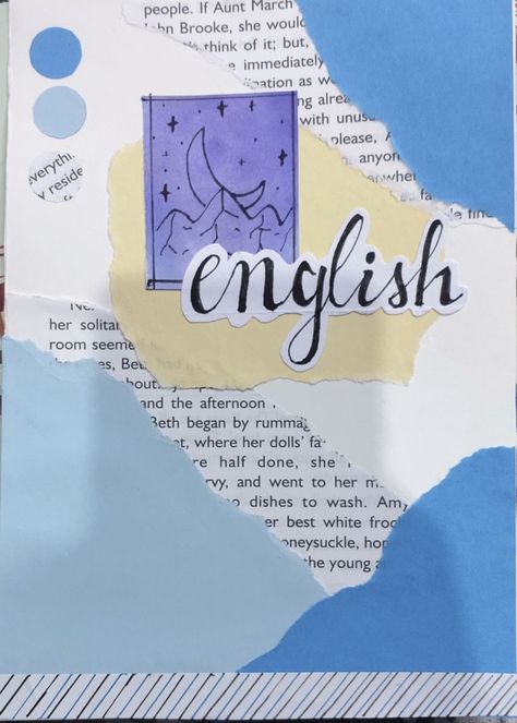 Broucher Design For School Project, English Coverpage Ideas For Projects, English Scrapbook Ideas, Front Folder Design Ideas, Designs For Portfolio Cover Diy, Front Cover Notebook Ideas, Design Folder Cover, English Projects Cover Page, English Activity Cover Page