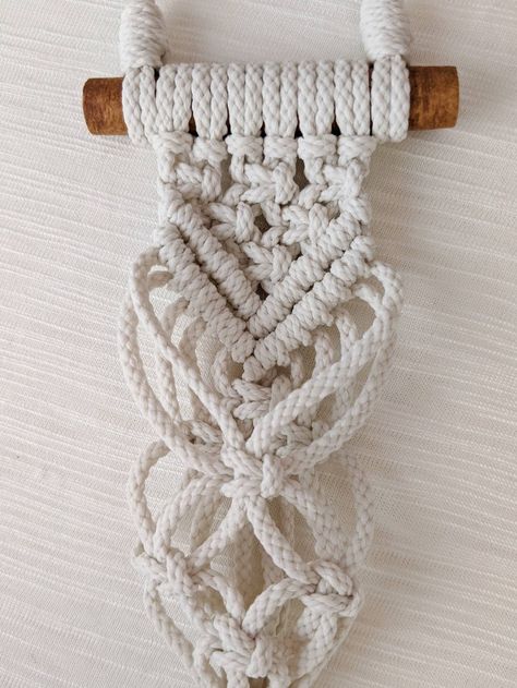 Macrame Charm, Macrame Instructions, Car Hanging Accessories, Car Charms Rear View Mirror, Art Macramé, Gold Tissue Paper, Macrame Plant Hanger Patterns, Makramee Diy, Mini Macrame