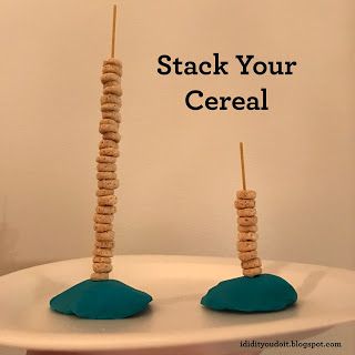 I Did It - You Do It: Stack Your Cereal March Preschool, Fruit Loops Cereal, Kids Church Activities, Activity Games For Kids, Church Games, Tower Of Babel, Kid Projects, Ministry Ideas, Fruit Loops