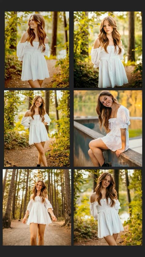 Senior Picture Ideas Formal Dress, Senior Photo Dress Ideas, Senior Picture Ideas In Forest, Female Senior Photo Poses, Poses For Park Photoshoot, Senior Photoshoot Outfit Ideas, Gazebo Senior Pictures, Forest Pictures Aesthetic, Senior Posing Ideas