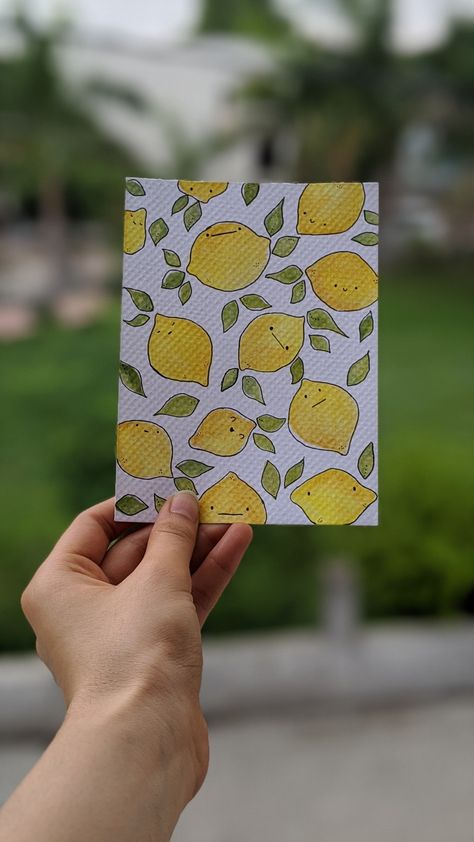 Lemon Water Painting, Lemon Canvas Painting, Painting Lemons, Diy Lemonade Stand, Diy Lemonade, Watercolor Nature, Lemon Painting, Acrylic Ideas, Disney Drawings Sketches