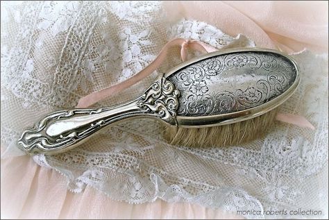 antique sterling baby brush Vintage Hair Brush, Musical Hair, Silver Articles, Vanity Sets, Antique Vanity, Vintage Brush, Vintage Life, Vintage Hair, Rattles