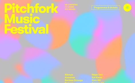 Pitchfork Music Festival 2021 — Siteinspire Festival Website Design, Festival Website, Pitchfork Music Festival, Lost Village, Best Web Design, Web Design Inspiration, Best Web, Graphic Poster, Music Festival