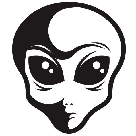 Alien face silhouette | Free SVG Creature Silhouette, Character Stencil, Alien Svg, Scary Alien, Space Cartoon, Face Cut Out, Face Silhouette, Cricut Stickers, Alien Face