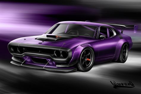 Classic Muscle Cars, Cool Car Drawings, Mopar Cars, Wheel Art, Automotive Artwork, Classic Cars Trucks Hot Rods, Best Muscle Cars, Custom Muscle Cars, Cars 3