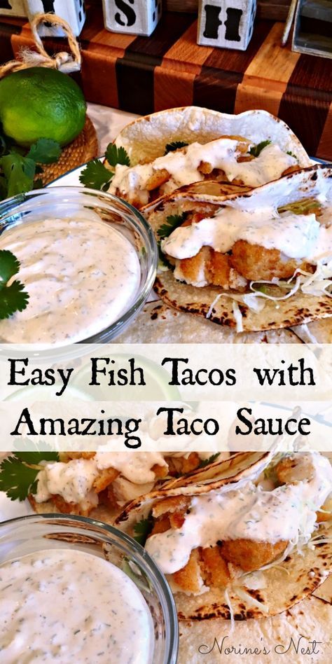 Pollock Fish, Fish Taco Sauce, Nacho Dip, Easy Fish Tacos, Crunchwrap Supreme, Fish Taco, Fish Tacos Recipe, Fish Sticks, Taco Sauce