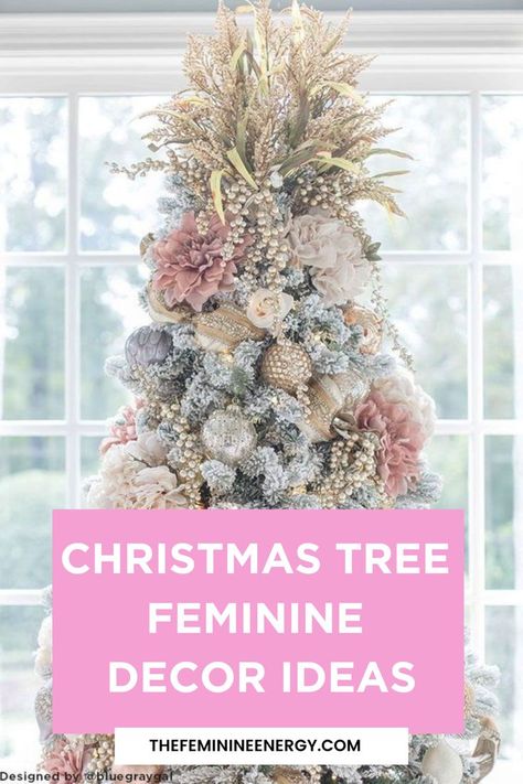 If you are looking to decorate your Christmas tree this year in a more feminine style, you came to the right place! We are talking gold, white and pink accents, complete with bows, donut ornaments, and macaroons, and many other ideas. Feminine Christmas Tree, Girly Christmas Tree, Small Christmas Trees Decorated, Donut Ornament, Feminine Decor, Small Christmas Trees, Pink Accents, Feminine Energy, White Christmas