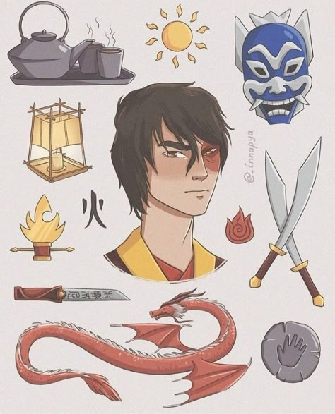 Zuko Art, Atla Art, Avatar Tattoo, Avatar Legend Of Aang, Ghibli Tattoo, Prince Zuko, Skeleton Drawings, Avatar The Last Airbender Art, Avatar Airbender