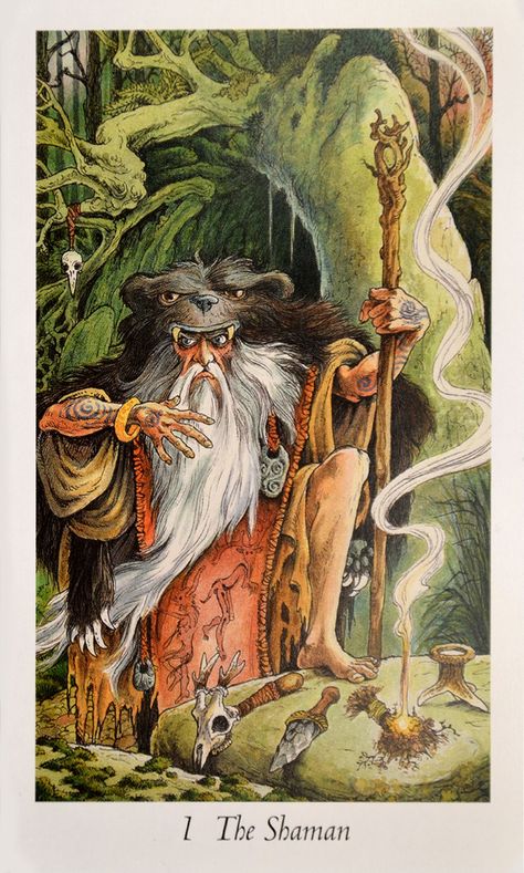 I. The Magician (The Shaman) - Wildwood Tarot by John Matthews, Mark Ryan, Will Worthington Wildwood Tarot, Tarot Guidance, The Magician Tarot, Tarot Significado, Celtic Gods, Tarot Cards Art, Tarot Card Meanings, Tarot Card Decks, Tarot Art