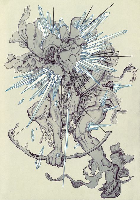 New tattoo idea. "The Archer" by James Jean. #freakingbeautiful The Hunting Party, Hunting Party, James Jeans, James Jean, Mike Shinoda, 캐릭터 드로잉, Park Art, Rock Punk, Random Art