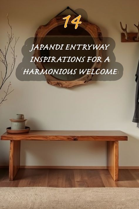 I love how this Japandi entryway beautifully blends minimalism with warmth. The natural wood tones of the bench and the mirror create a peaceful atmosphere, making it the perfect place to welcome guests. I’m inspired by the thoughtful simplicity in this design; it invites calm and order right from the doorstep. Japandi Foyer, Japandi Entrance, Japandi Entryway, Hollywood Regency Bedroom, Entryway Design Ideas, Entryway Design, Entryway Inspiration, Japandi Design, Entry Way Design