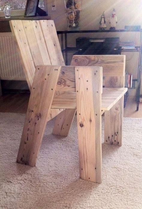 Euro Pallet, Pallet Chair, Pallet Designs, Reclaimed Wood Projects, Diy Wooden Projects, Wooden Pallet Projects, Pallet Crafts, Pallet Furniture Outdoor, Diy Chair