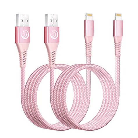 Ipad Pink, Iphone Charger Cord, Electronic Store, Phone Cords, Blue Lightning, Charger Cord, Charging Cord, Bag Essentials, Iphone Charger