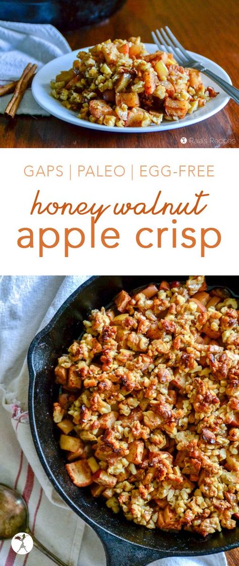 Honey Breakfast, Honey Walnut, Paleo Baking, Apple Crisp Recipes, Easy Paleo, Crisp Recipe, Paleo Breakfast, Apple Crisp, Healthy Dessert