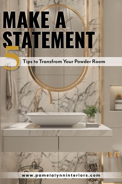 Designer shares her Top Tips to transform your powder room into a jewel box. Powder Room Ideas Contemporary, Glam Powder Room Ideas, Powder Room Mood Board, Powder Room Ideas Elegant Modern, Luxury Powder Room Design, Transitional Powder Room Ideas, Powder Room Ideas Modern, Contemporary Paint Colors, Powder Room Decorating Ideas