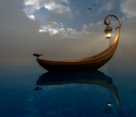 fairytale boat - Fantasy Wallpaper ID 1224566 - Desktop Nexus Abstract Hieronymus Bosch, 판타지 아트, In The Ocean, Pics Art, Henri Matisse, Fantasy World, Christian Quotes, The Ocean, Beautiful Pictures