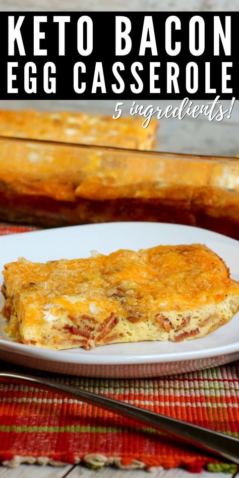 Keto Bacon and Egg Casserole #ketobreakfastcasserole #baconcasserole Bacon Egg And Cheese Casserole, Egg Casserole Recipes Easy, Carnivore Breakfast, Bacon Casserole Recipes, Bacon Egg Bake, Egg And Cheese Casserole, Stylish Cravings, Egg Bakes, Low Carb Breakfast Casserole