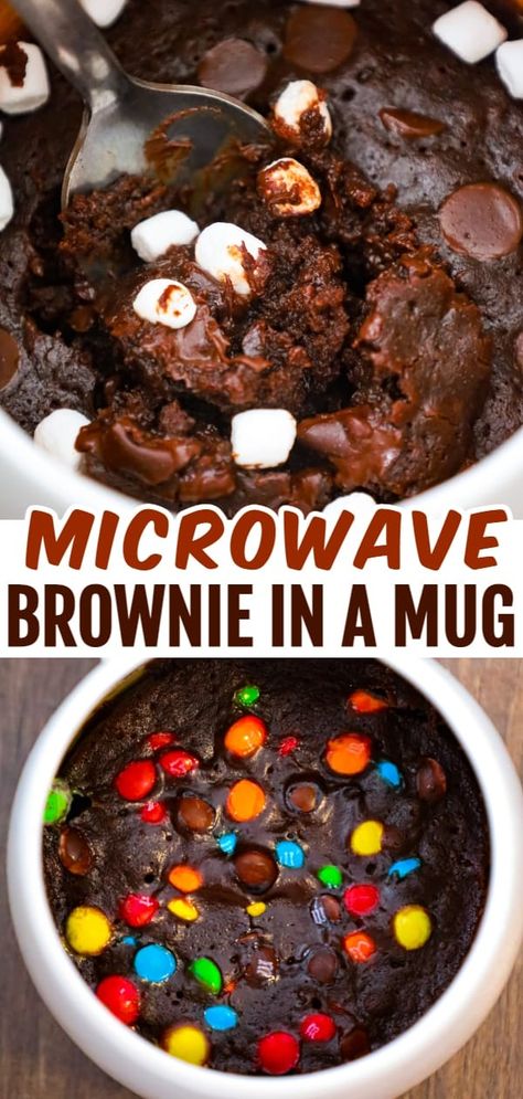 Mug Deserts Recipe, Microwaveable Desserts, Easy Single Serve Desserts, Brownie In A Mug Recipe, Single Serve Dessert Recipes, Microwave Desserts, Mug Dessert Recipes, Mug Brownie Recipes, Cream Cheese Homemade