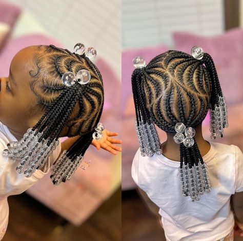 30 Easy and Adorable Back to School Hairstyles For Kids - I Wear African Marketplace Braids Clear Beads, Curly Mixed Hair, School Hairstyles For Kids, Twist Hairstyles For Kids, Baby Girl Hairstyles Curly, Toddler Braided Hairstyles, Twists Braids, Cute Toddler Hairstyles, Biracial Hair