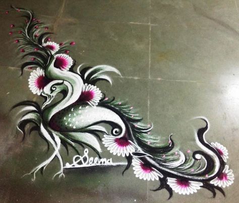 Geometric Rangoli, Holi Decor, Best Rangoli Designs, Peacock Rangoli Designs, Best Rangoli, Best Rangoli Design, Rangoli Designs For Diwali, Rangoli Designs For Competition, Poster Rangoli