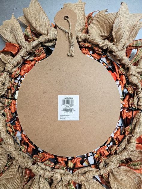 Easy DIY Fall Ribbon Wreath - Modern on Monticello Wired Ribbon Wreath Diy, Fall Wire Wreaths Diy, Fall Ribbon Wreath Diy, How To Make A Ribbon Wreath, Dollar Tree Fall Wreath Diy, Fall Wreaths For Front Door Diy, Burlap Wreath Ideas, Fall Wreath Ideas Diy, Fall Wreaths Diy