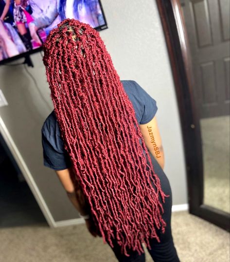 Dark Red Braids, Red Braids, Protein Hair Mask, Protective Braids, Locs Styles, Soft Locs, Big Box Braids, Pretty Braids, Lil Girl Hairstyles