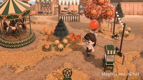 The entrance to my harvest festival on my ACNH Island Animal Crossing Fall Entrance Ideas, Fall Island Entrance Animal Crossing, Acnh Island Entrance Ideas Fall, Acnh Autumn Cottagecore, Acnh Fall Island Entrance, Acnh Festival Ideas, Acnh Harvest Festival, Acnh Resident Services Design Fall, Acnh Fall Festival Ideas