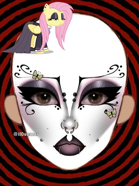 Grunge Goth Makeup, Spooky Makeup, Trad Goth Makeup, Goth Eye Makeup, Funky Makeup, Creepy Makeup, Makeup Drawing, Goth Outfit, Trad Goth